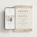 "Elegant Henna" - Wedding Website in Champagne by Oma N. Ramkhelawan - Match Your Stationery