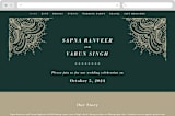 "Engraved Paisley" - Wedding Website in Cardamom by Oma N. Ramkhelawan - Desktop Design
