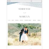 "Trio" - Wedding Website in Ocean by Erin L. Wilson - Mobile Layout