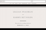 "Cambridge" - Wedding Website in Tuxedo by Amy Kross - Desktop Design