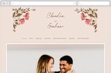"Painterly Florals" - Wedding Website in Scarlet by Vivian Yiwing - Desktop Design