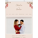 "Painterly Florals" - Wedding Website in Scarlet by Vivian Yiwing - Mobile Layout