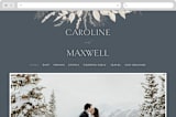 "Winter White Botanicals" - Wedding Website in Slate by Erin Deegan - Desktop Design