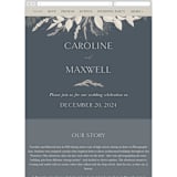 "Winter White Botanicals" - Wedding Website in Slate by Erin Deegan - Mobile Layout