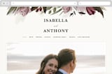 "Roses & Greenery" - Wedding Website in Aubergine by Susan Moyal - Desktop Design
