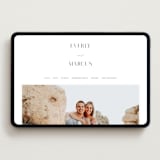 "Everly" - Wedding Website in Snow by Hooray Creative - Desktop Design