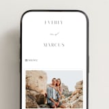 "Everly" - Wedding Website in Snow by Hooray Creative - Mobile Layout