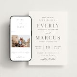 "Everly" - Wedding Website in Snow by Hooray Creative - Match Your Stationery