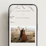 "Waldorf" - Wedding Website in Taupe by Kelly Schmidt - Mobile Layout