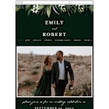 "Forest Finds" - Wedding Website in Emerald by Susan Moyal - Mobile Layout