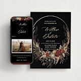 "Botanical Edge" - Wedding Website in Merlot by Susan Moyal - Match Your Stationery