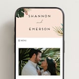 "Tropical Oasis" - Wedding Website in Coral by Joanna Griffin - Mobile Layout