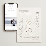 "Gilded Ampersand" - Wedding Website in Pearl by Hooray Creative - Match Your Stationery