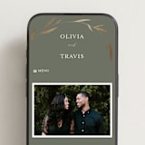 "Minimal Circle" - Wedding Website in Moss by Kelly Schmidt - Mobile Layout