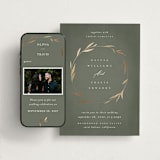 "Minimal Circle" - Wedding Website in Moss by Kelly Schmidt - Match Your Stationery
