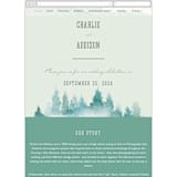 "Forest air" - Wedding Website in Aqua by Yuliya Evseeva - Mobile Layout