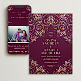 "Henna" - Wedding Website in Mixed Berry by fatfatin - Match Your Stationery