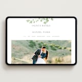 "Vining" - Wedding Website in Eucalyptus by Kristie Kern - Desktop Design