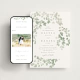 "Vining" - Wedding Website in Eucalyptus by Kristie Kern - Match Your Stationery
