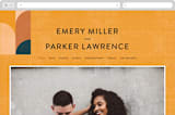 "Bold Blocks" - Wedding Website in Sedona by Robert and Stella - Desktop Design