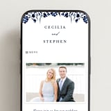 "brushstrokes in bloom" - Wedding Website in Indigo by Angela Marzuki - Mobile Layout