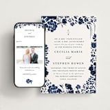 "brushstrokes in bloom" - Wedding Website in Indigo by Angela Marzuki - Match Your Stationery