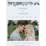 "Flourish" - Wedding Website in Bluemoon by Jen Owens - Mobile Layout