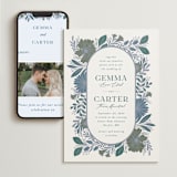 "Flourish" - Wedding Website in Bluemoon by Jen Owens - Match Your Stationery