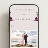 "Fleur" - Wedding Website in Blush by Lori Wemple - Mobile Layout