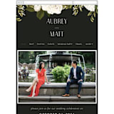 "Rose Garden" - Wedding Website in Porcelain by Susan Moyal - Mobile Layout