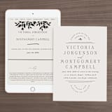 "Elegant Classic" - Wedding Website in Tuxedo by Wildfield Paper Co - Match Your Stationery