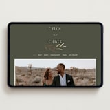 "Botanical Arches" - Wedding Website in Moss by Kelly Schmidt - Desktop Design