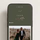 "Botanical Arches" - Wedding Website in Moss by Kelly Schmidt - Mobile Layout