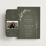 "Botanical Arches" - Wedding Website in Moss by Kelly Schmidt - Match Your Stationery