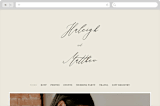 "Tilted Script" - Wedding Website in Ivory by Hannah Williams - Desktop Design
