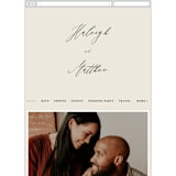 "Tilted Script" - Wedding Website in Ivory by Hannah Williams - Mobile Layout