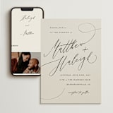 "Tilted Script" - Wedding Website in Ivory by Hannah Williams - Match Your Stationery