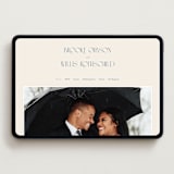 "Arched Monogram" - Wedding Website in Ecru by Erica Krystek - Desktop Design