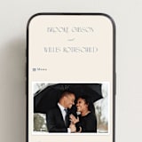"Arched Monogram" - Wedding Website in Ecru by Erica Krystek - Mobile Layout