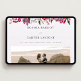 "Gather" - Wedding Website in Lilac by Susan Moyal - Desktop Design