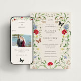 "Wild meadow" - Wedding Website in Elder Flower by Sarah Knight - Match Your Stationery