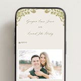 "Embroidered" - Wedding Website in Chartreuse by Jen Owens - Mobile Layout