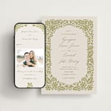 "Embroidered" - Wedding Website in Chartreuse by Jen Owens - Match Your Stationery