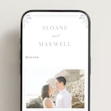 "Wild Roses" - Wedding Website in Powder Blue by Kristen Smith - Mobile Layout