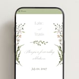 "delicate buds" - Wedding Website in Olive by Jennifer Wick - Mobile Layout