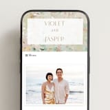 "English Garden" - Wedding Website in Daffodil by Lindsay Megahed - Mobile Layout