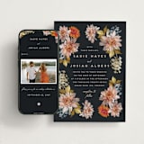 "Dahlia Season" - Wedding Website in Navy by Olivia Kanaley Inman - Match Your Stationery