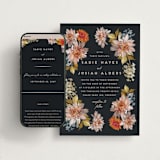 "Dahlia Season" - Wedding Website in Navy by Olivia Kanaley Inman - Match Your Stationery