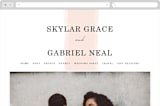 "Single Swath" - Wedding Website in Blush by Angela Marzuki - Desktop Design