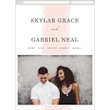 "Single Swath" - Wedding Website in Blush by Angela Marzuki - Guest Management